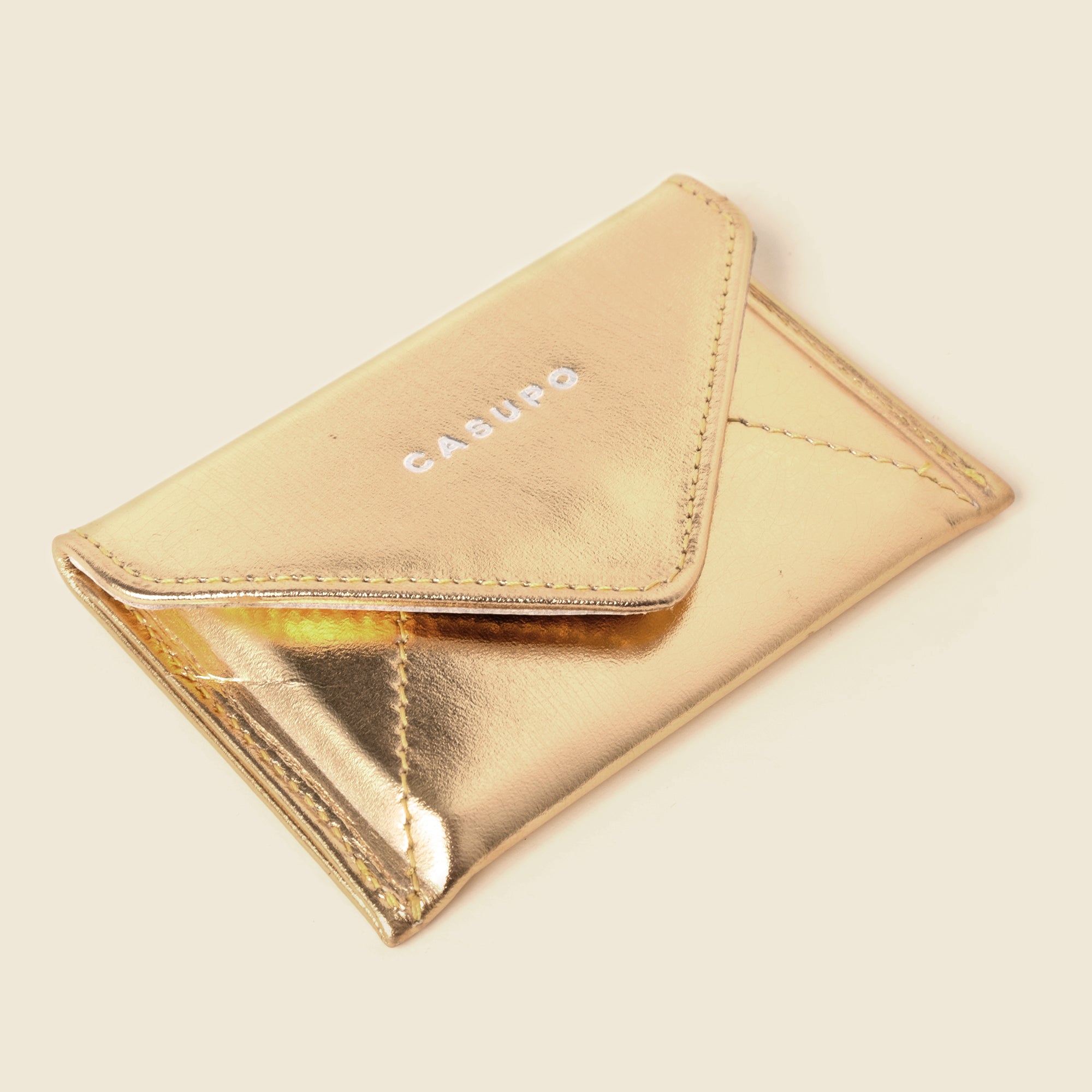 Mini Envelope Wallet With RFID protection - Gold
