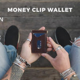 Money Clip Wallet - Blue / Yellow