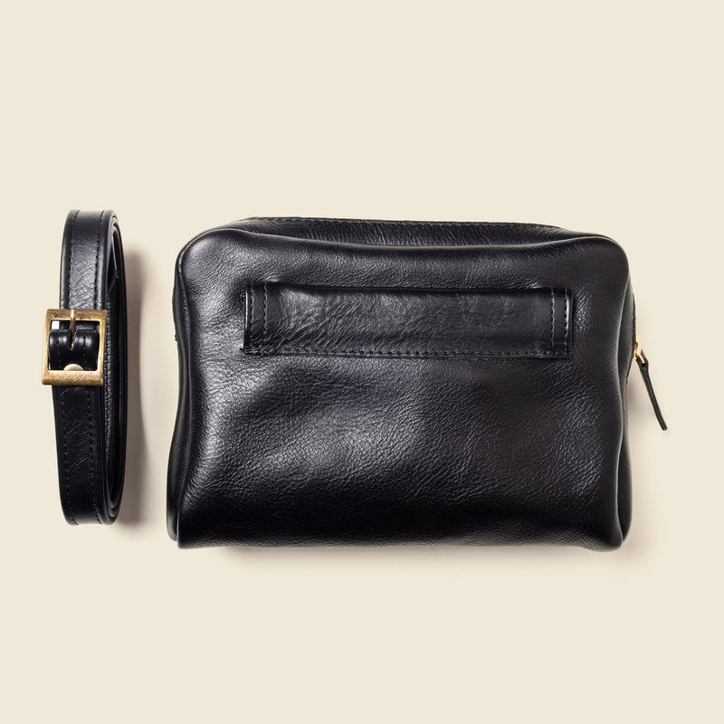adjustable leather fanny pack bag