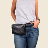 sustainable leather fanny pack for women