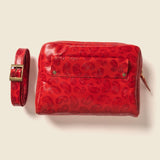 Red belt bag for women
