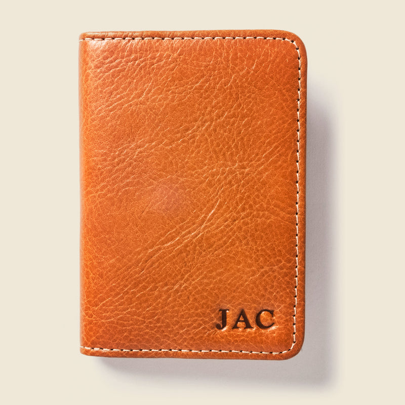 Monogrammed leather gift for men.