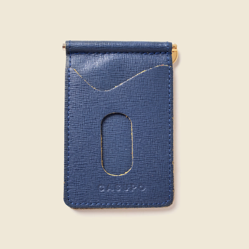 Blue money clip Wallet for men