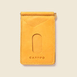 Yellow leather wallet for men