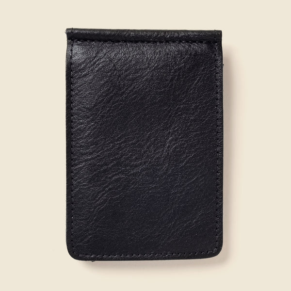 Men's black leather wallet for euros
