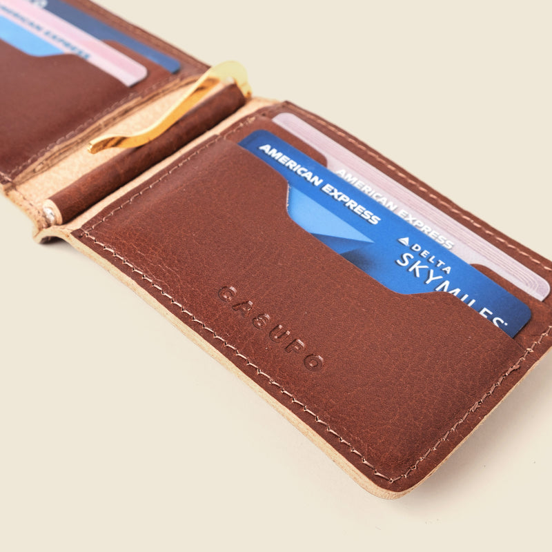 Men's leather wallet for cards and cash