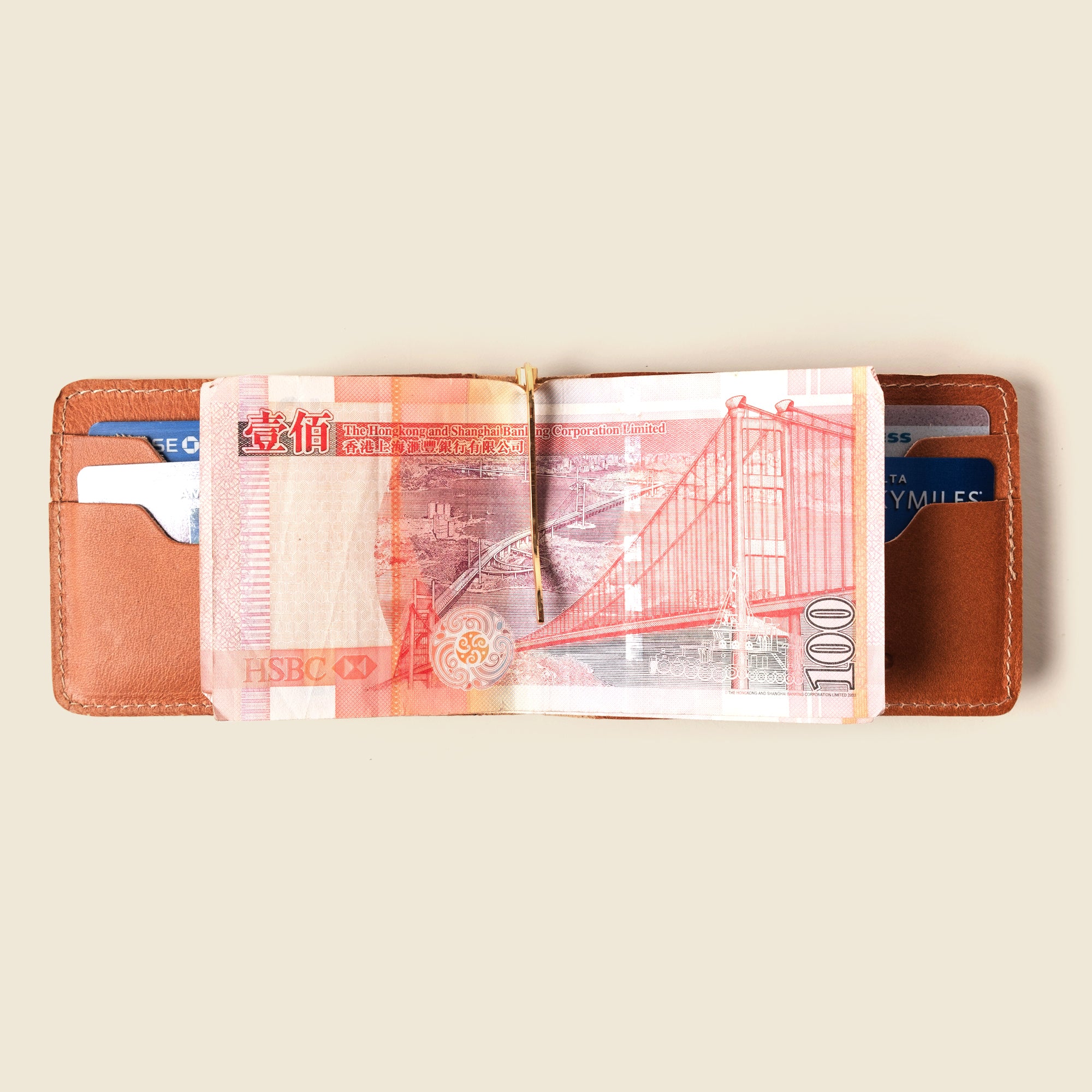 men's money clip wallet for Euros and other currency