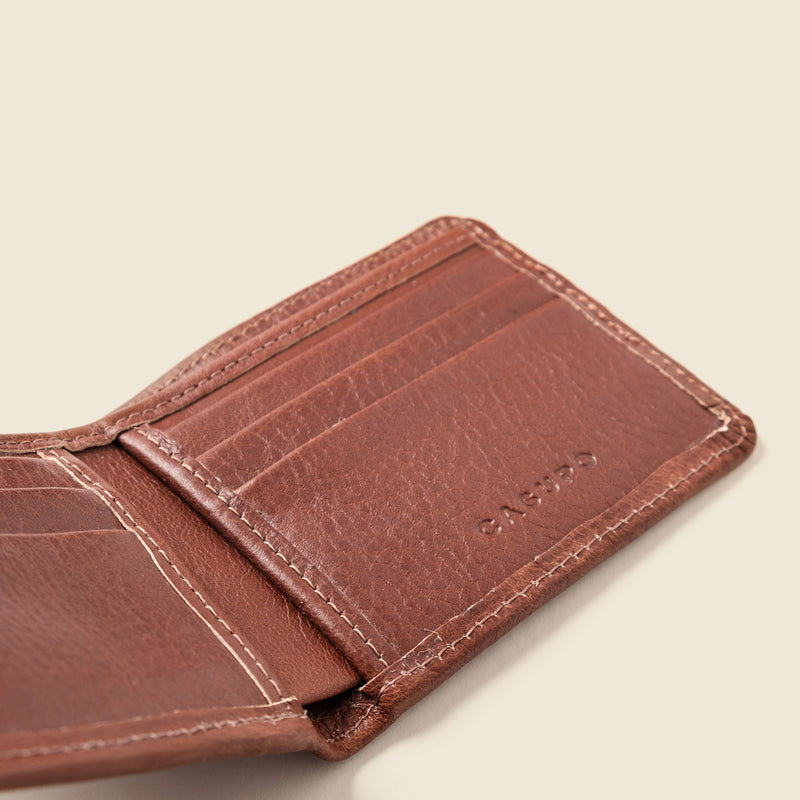 Superb Brown Leatherette Wallet for Him