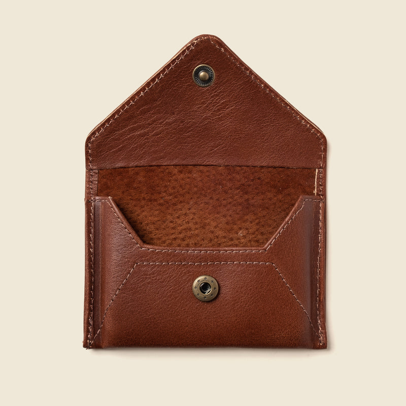 Brown envelope wallet for men