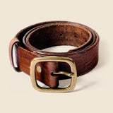 Brown leather belt for dress pants