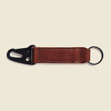 Brown keychain with black hardware for men