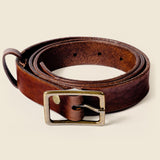 skinny leather belt for men