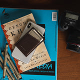 minimalist black leather wallet