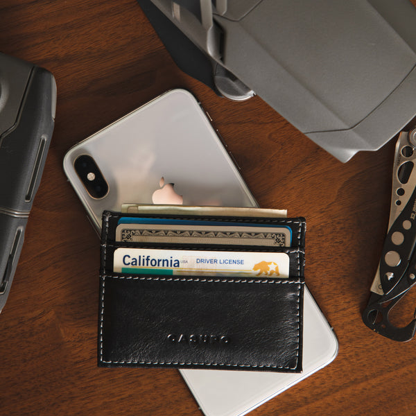 slim leather wallet for men