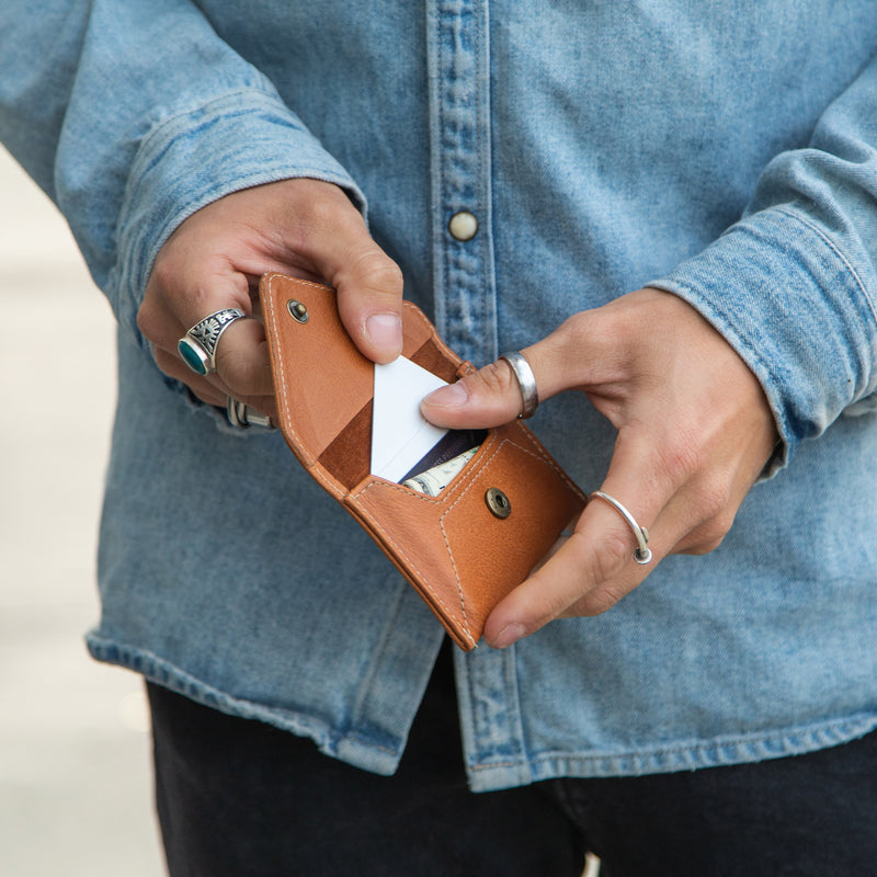 minimalist leather wallet for men