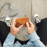 vegetable tanned leather wallet
