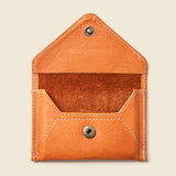 Vegetable tanned leather wallet for men