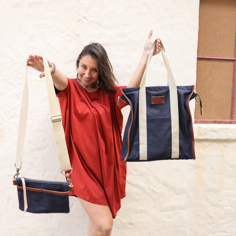 Tote bag and fanny pack for travel